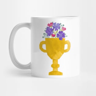 Flowers in Trophy Mug